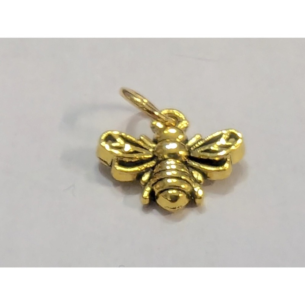 Tiny Bumble Honey Bee Charm Small Pendant Gold Tone Bug Insect Lover‎ Gift New